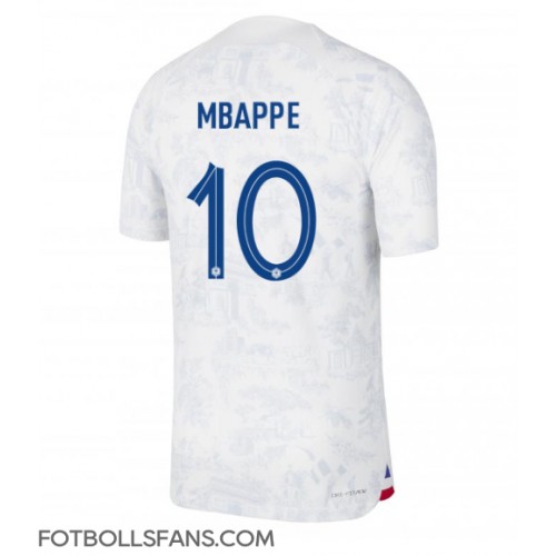 Frankrike Kylian Mbappe #10 Replika Bortatröja VM 2022 Kortärmad